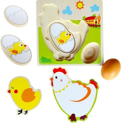 

Baby Shelf - Science of Chicken growth learning board - Wooden puzzle science learning box(Multicolor)