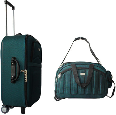 

VIDHI Duffel Bag, Check-in Suitcase Combo(Green)