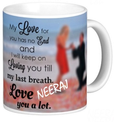 Exocticaa LOVE QUOTES COFFEE MUG LQV 115NEERAJ Ceramic Coffee Mug(330 ml)