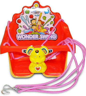 

kajal toys Toddler Musical Eco Swing for Kids (RED)(Red)