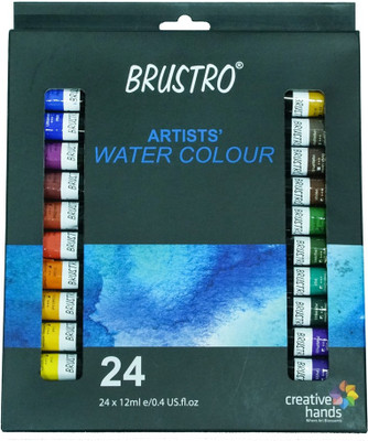 BRuSTRO Artists’ Watercolour Set of 24 Colours X 12ML Tubes(Set of 1, Multicolor)