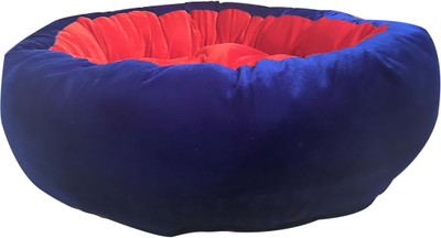 

Hiputee Ultra Soft Reversible Velvet Round Red Blue Dog/Cat Medium M Pet Bed(Red, Blue)