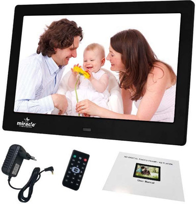 

miracledigital 10inch Multi-Functional Digtal Media Photo Frame with LED Blacklight, Supports SD/MMC, USB DIsk Card/AUX/DC (INCLUDE 4GB Memory Card ) 10 inch LED(4 GB, Black)