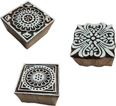 skart wooden printing blocks square96 Printing Blocks(Pack of 3)