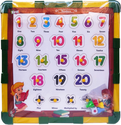

Kirat 2-In-1 Wooden Puzzle with Numbers and Snakes & Ladder Game for Kids (Multicolour)(24 Pieces)