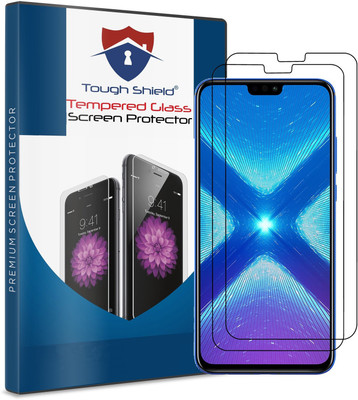 TOUGH SHIELD Tempered Glass Guard for Honor 8X(Pack of 2)