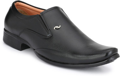 

Shoe Island Designer Leatherette Premium Black Party Wear Slip-On Formal Shoes For Men Slip On For Men(Black