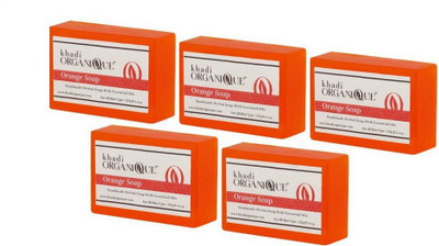 

Khadi ORGANIQUE HAND MADE ORANGE SOAP WITH ESSENTIAL OIL (Pack of 5)(125 g, Pack of 5)