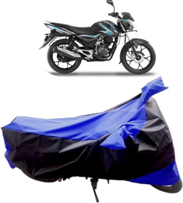 InayaAutoMotive Two Wheeler Cover for Bajaj(Discover 100 DTS-i, Black, Blue)