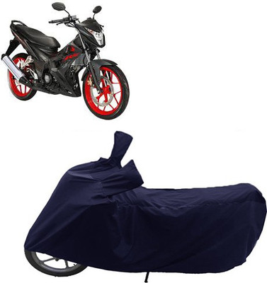 GoldRich Two Wheeler Cover for Aprilia(Blue)