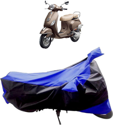 InayaAutoMotive Two Wheeler Cover for Piaggio(Vespa, Black, Blue)