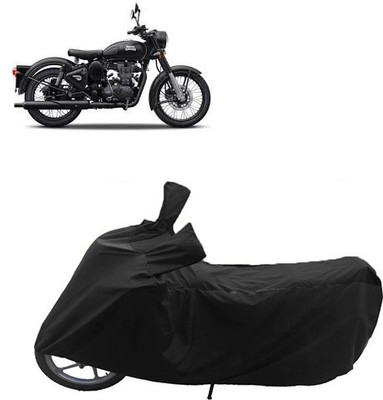 QualityBeast Two Wheeler Cover for Royal Enfield(500, Black)
