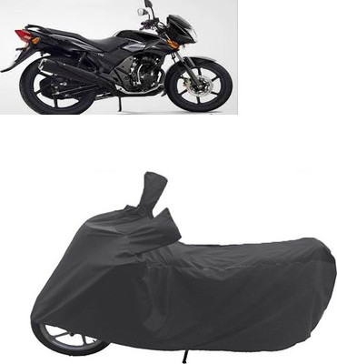 QualityBeast Two Wheeler Cover for TVS(Flame DS 125, Black)