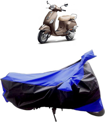 InayaAutoMotive Two Wheeler Cover for Piaggio(Vespa VXL, Black, Blue)