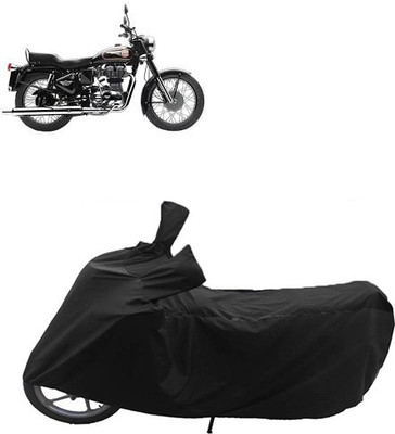 GoldRich Two Wheeler Cover for Royal Enfield(Black)