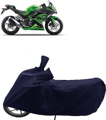 QualityBeast Two Wheeler Cover for Kawasaki(Ninja 300, Blue)