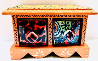 

handmade pledge HP29 to keep jewellery Vanity Box(Orange)