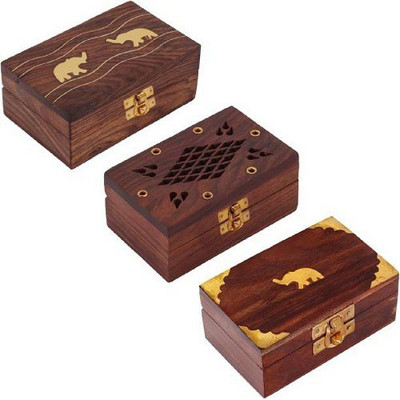 

Triple S Handicrafts WudVanityBox34604 Makeup and Jwellery Vanity Box(Multicolor)
