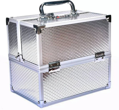 

shree radhey goods venity box jewellery box with cosmetic item Vanity Box(Silver)