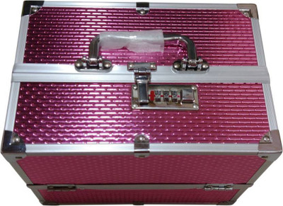 

DN Pink Color Metal 6 Trey Vanity Box Size : 26*22*18 Cm Vanity Box (Golden, Red) Jwellery Vanity Box jwellery Vanity Box(Pink)