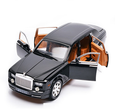 

Sky Model 1:24 Scale Cast Rolls Royce Toy Car Pull Back Sedan With Blinking Lights(Black)