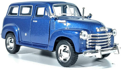 Stylo Jack Royal 1/36 Scale Chevrolet Suburban 1950 Metal Diecast Car 13 * 5 * 5 cm(Blue)