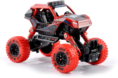 

Kidzfan 1:36 4WD Rally Cars Crawler Off Road Race Monster Truck & Car | Big Rubber Tires | 4x4 Pull Back | Metal Suspension(Multicolor)