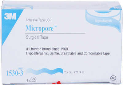 

3M Micropore Tape 1530-3, 3 inch x 10 yard ,Box of 4 Adhesive Band Aid(Set of 4)