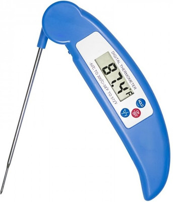 

Divinext Folding/Collapsible Professional Digital Food Thermometer Instant Read Probe for Kitchen Cooking Food Liquid Candy BBQ Grill Smoker Meat Fry Oil Milk Wine Steak Turkey Sugar Yogurt Barbecue with Digital LCD with Buttons Folding Long Probe Electro