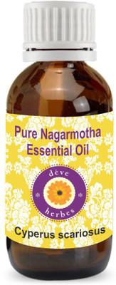 

Deve Herbes Pure Nagarmotha Essential Oil (Cyperus scariosus) 100% Natural Therapeutic Grade Steam Distilled(30 ml)
