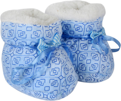 BabyShower Booties(Toe to Heel Length - 10 cm Blue)