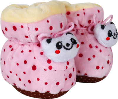 BabyShower Booties(Toe to Heel Length - 10 cm Pink)