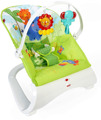 Fisher-Price Mattel Rainforest Friends Comfort Curve Bouncer Bouncer(Green)