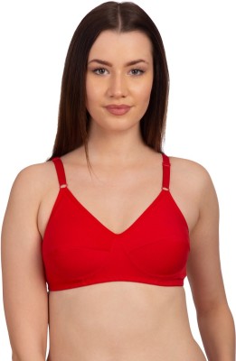 KOMLI by Belle Lingeries Red Soft Fit Non Padded Full Coverage Women Full Coverage Non Padded Bra(Red)