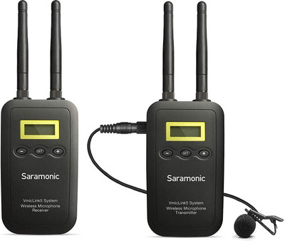 

Saramonic VmicLink5 5.8 GHz SHF Wireless Lavalier System and Receiver (5725 to 5875 MHz) - ( For DSLR, Camcorders, Recorders & Mixers )- Camera Microphone