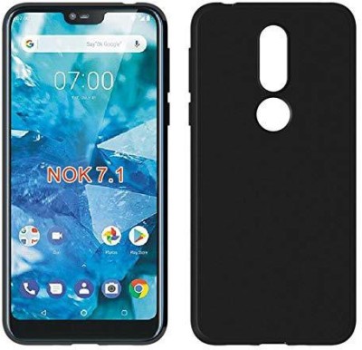 NEXZONE Back Cover for Nokia 7.1(Black, Grip Case, Silicon, Pack of: 1)