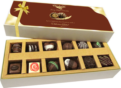 

Chocholik Gift Box - Heavenly Treat of Belgium Chocolate Box - 12pc Truffles(144 g)