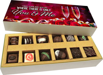 

Chocholik Valentines Day Gift Box - Everything Will Be Fine, Be My Valentine Belgium Chocolate Box - 12pc Truffles(144 g)