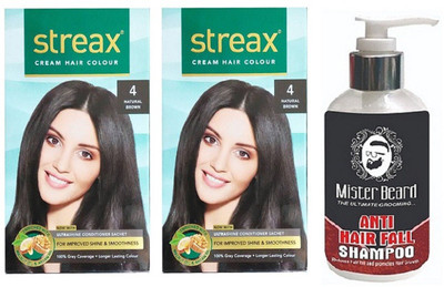 

MISTER BEARD ANTI HAIR FALL SHAMPOO WITH REGULAR NATURAL BROWN (4) X 2(Set of 3)