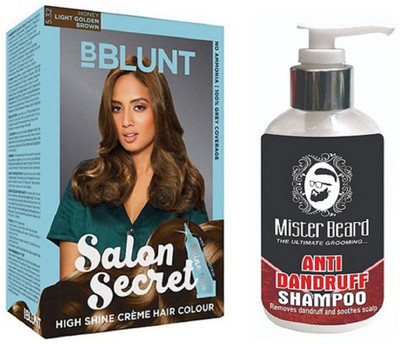 

MISTER BEARD ANTI DANDRUFF SHAMPOO WITH BBLUNT LIGHT BROWN (5.32) HAIR COLOUR(Set of 2)