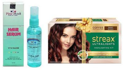 

Pink Root HAIR SERUM WITH STREAX ULTRALIGHT HAZEL BROWN(Set of 2)