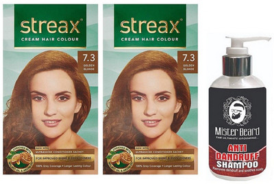 

MISTER BEARD ANTI DANDRUFF SHAMPOO WITH STREAX REGULAR GOLDEN BLONDE (7.3) X 2(Set of 3)