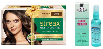 

Pink Root HAIR SERUM WITH STREAX ULTRALIGHT MOCHA BROWN(Set of 2)