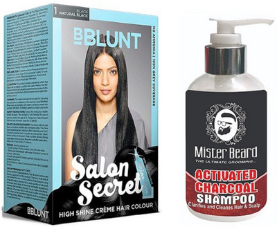 

MISTER BEARD CHARCOAL SHAMPOO WITH BBLUNT NATURAL BLACK (1) HAIR COLOUR(Set of 2)