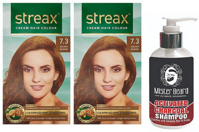 

MISTER BEARD CHARCOAL SHAMPOO WITH STREAX REGULAR GOLDEN BLONDE (7.3) X 2(Set of 3)