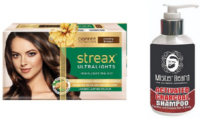 

MISTER BEARD CHARCOAL SHAMPOO WITH ULTRALIGHT MOCHA BROWN(Set of 2)