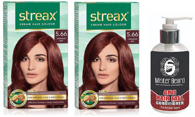 

MISTER BEARD ANTI HAIR FALL CONDITIONER WITH STREAX REGULAR CINNAMON RED (5.66) X 2(Set of 3)