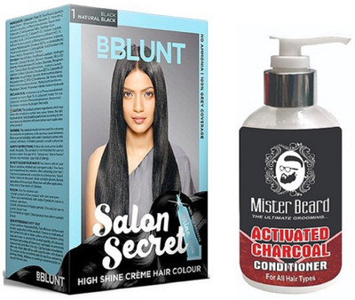 

MISTER BEARD CHARCOAL CONDITIONER WITH BBLUNT NATURAL BLACK (1) HAIR COLOUR(Set of 2)