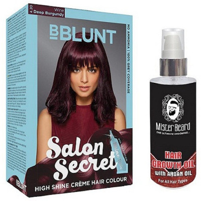 

MISTER BEARD ARGAN GROWTH HAIR OIL WITH BBLUNT BURGUNDY (4.20) HAIR COLOUR(Set of 2)