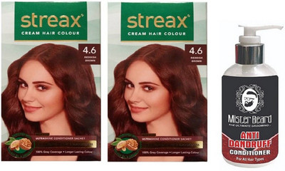 

MISTER BEARD ANTI DANDRUFF CONDITIONER WITH REGULAR REDDISH BROWN (4.6) X 2(Set of 3)